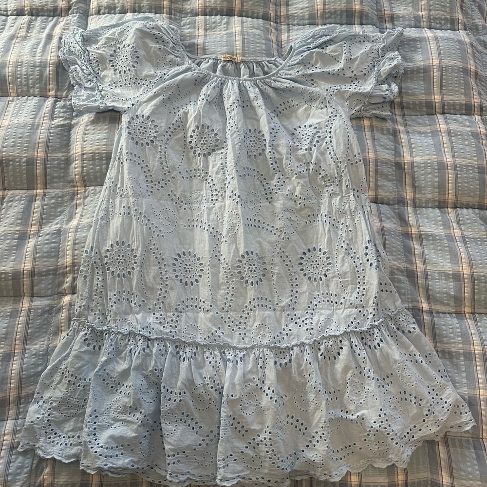 Light Blue Eyelet Dress